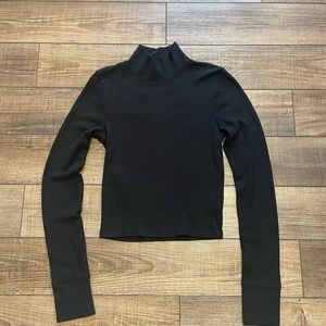 American Eagle Outfitters Black Textured Turtleneck